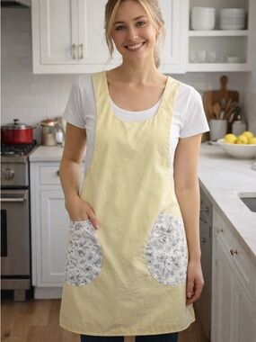Reversible Cross-back No-tie Apron